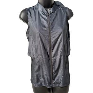 Lululemon Running Vest Womens Size 4 Black Full Zip Pockets Lightweight